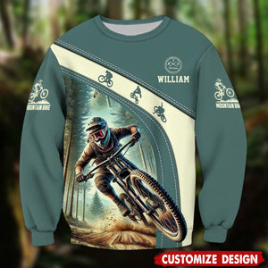 Personalized Name Mountain Bike Sweatshirt