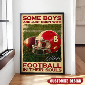 Personalized American Football Poster - Gift For American Football Lover