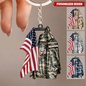 U.S Airforce/Navy/Army Keychain-Personalized Acrylic Keychain