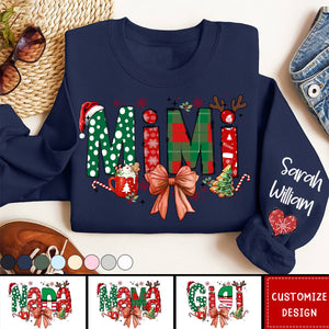 2024 New Release Personalized Christmas Blessed Grammy Nana Mimi Gigi And Grandkids Sweatshirt