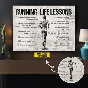 Personalized Running Life Lessons Poster-Gift For Running Lovers