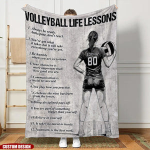 Personalized Motivational Volleyball Girl Blanket Gift For Volleyball Lovers