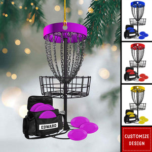 Personalized Disc Golf Christmas Ornament Gift for Disc Golf Lover - 2024 New Release