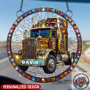 Personalized Gifts For Truck Lovers-Truck Acrylic Suncatcher Ornament