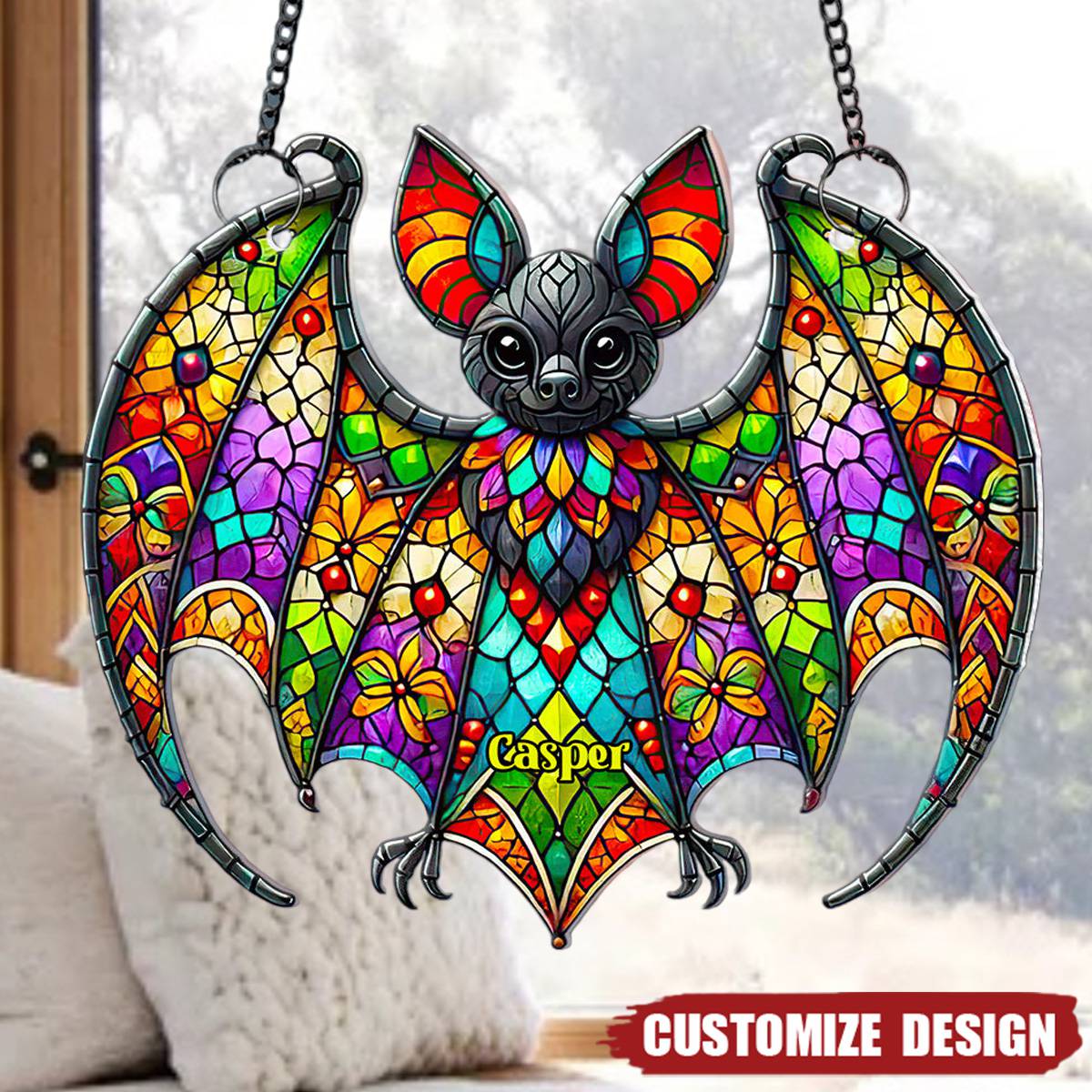 Exquisite Bat Acrylic Suncatcher Ornament  - Personalized Gifts For Halloween