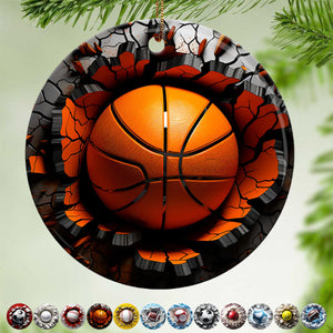 12 Sports Balls Ceramic Ornament - 2024 New Release