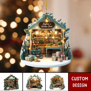 Personalized Garden Shed Christmas Ornament Gift For Gardening Lovers-2024 New Release