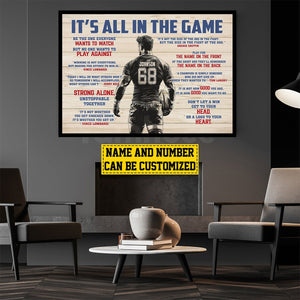 It's All In The Game-Personalized Rugby Poster-Poster Gift For Rugby Lovers