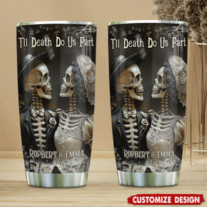 Til Death Do Us Part - Personalized Couple Tumbler - Anniversary Gift For  Husband,Wife