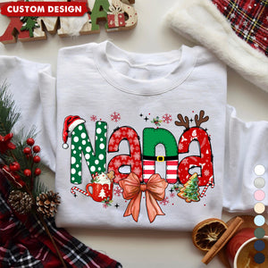 2024 New Release Personalized Christmas Blessed Grammy Nana Mimi Gigi And Grandkids Sweatshirt