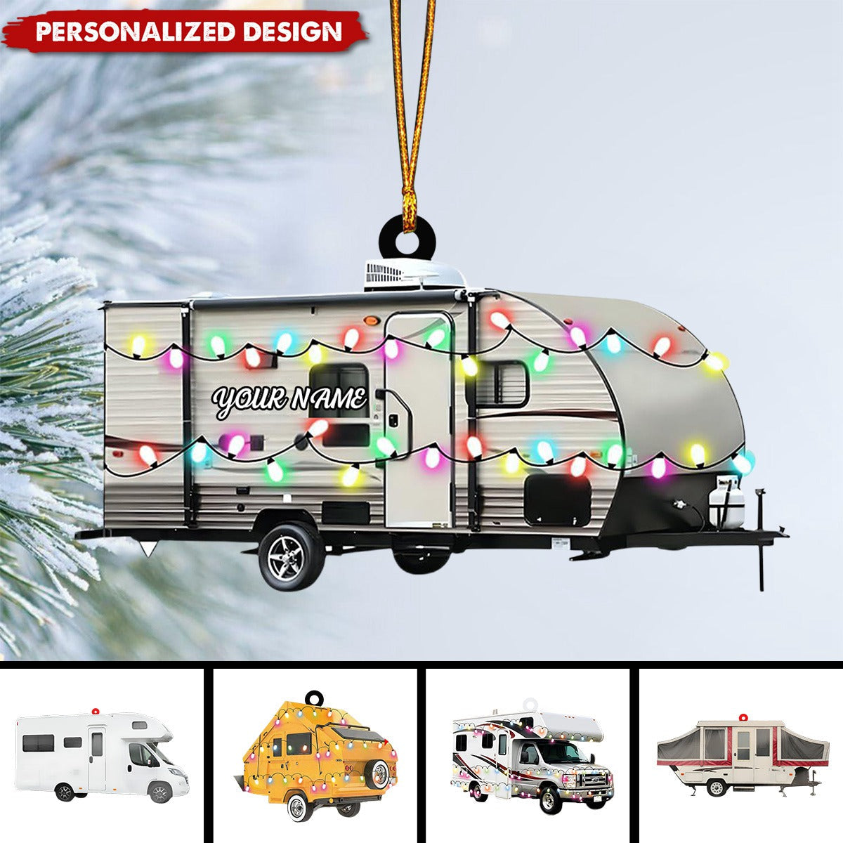 2024 New Release Personalized Camping Car Christmas OrnamentGifts For