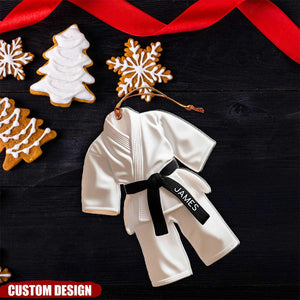 Personalized Black Belt Christmas Ornament -  Taekwondo,Karate Gift