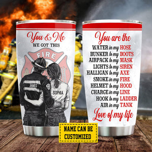 You Are The Love Of My Life - Personalized Firefighter Couple Tumbler - Anniversary Gift For  Husband,Wife