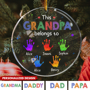 2024 New Release This Grandma Belongs To Grandkids - Personalized Acrylic Ornament