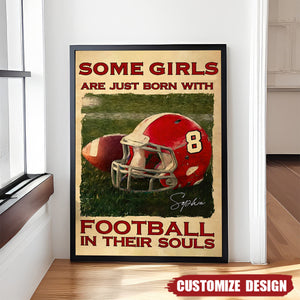 Personalized American Football Poster - Gift For American Football Lover