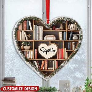 Personalized Bookshelf Ornament-Gift for Book Lovers-2024 New Release