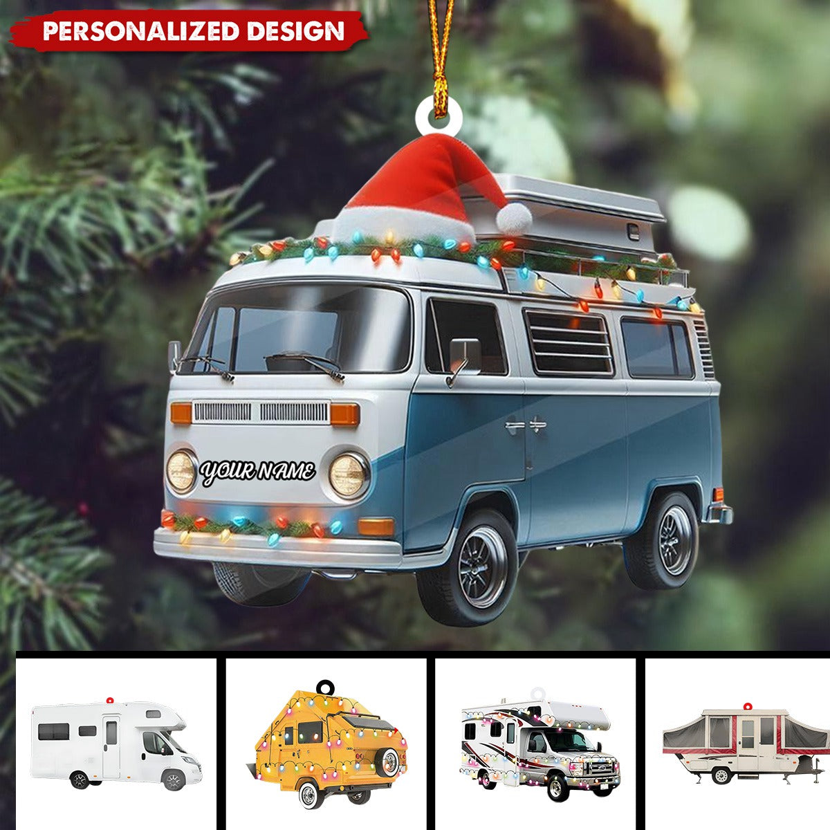 2024 New Release Personalized Camping Car Christmas OrnamentGifts For