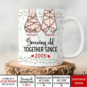 Growing Old Together Personalized Mug For Couple