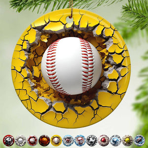 12 Sports Balls Ceramic Ornament - 2024 New Release