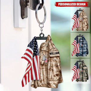 U.S Airforce/Navy/Army Keychain-Personalized Acrylic Keychain