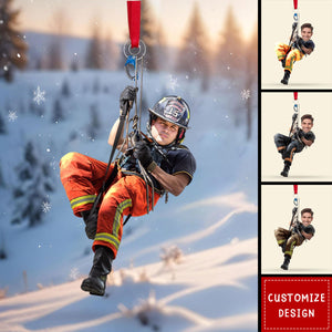 Personalized Photo Christmas Ornament Gift For Firefighter-2024 New Release