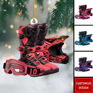 Personalized Motocross Ornament - Christmas Gift For Rider - 2024 New Release