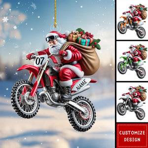 Personalized Name Motocross Christmas Ornament Gift For Motocross Lover-2024 New Release