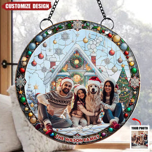 Personalized Photo Gifts For Family Suncatcher Ornament