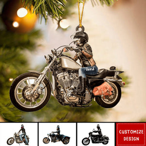 2024 New Release - Personalized Biker Hanging Ornament Christmas