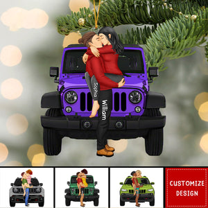 2024 New Release - Personalized Off-Road Car Couple Christmas Acrylic Ornament