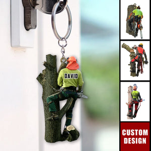 Personalized Arborist Christmas Keychain-2024 New Release