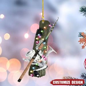 Personalized Fishing Tools Christmas Xmas Tree 3D Ornament