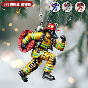 2024 New Release - Personalized Firefighter Acrylic Ornament – Best Gift For Christmas