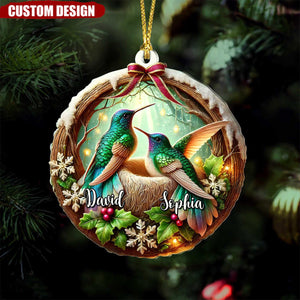 Personalized Hummingbird Couple Christmas Ornament-2024 New Release