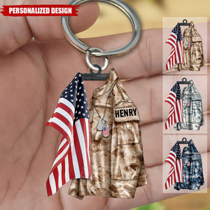 U.S Airforce/Navy/Army Keychain-Personalized Acrylic Keychain