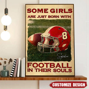 Personalized American Football Poster - Gift For American Football Lover