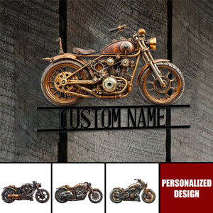 Personalized Biker Cut Metal Sign-Gift For Biker Lover