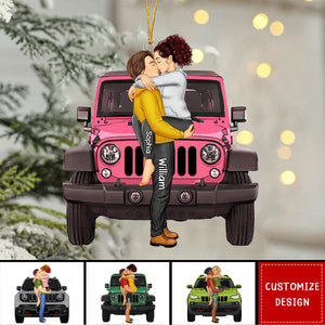 2024 New Release - Personalized Off-Road Car Couple Christmas Acrylic Ornament