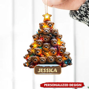 Personalized Bear Ornament-Holiday Gift for Kids-2024 New Release