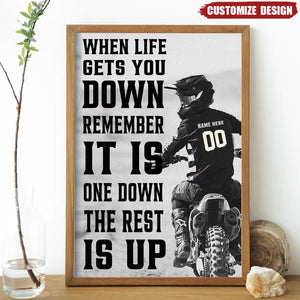 Personalized Motocross Life Lessons Poster- Gift For Racing Lovers