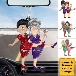 Gift For Senior Friends Unbiological Sister Personalized Car Hanging Ornament