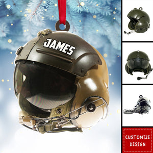 2024 New Release Personalized Military Flight Helmet Ornament