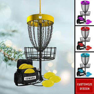 Personalized Disc Golf Christmas Ornament Gift for Disc Golf Lover - 2024 New Release