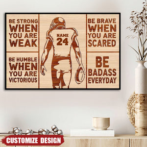 Personalized America Football Player Poster