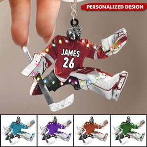 Personalized Hockey Playe Keychain-Gift For Hockey Lovers - 2024 New Release