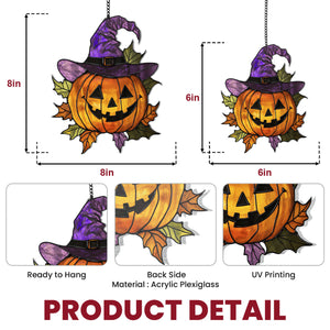 Halloween Jack-O'-Lanten - Window Hanging Suncatcher