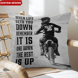 Personalized Motocross Pillow- Gift For Racing Lovers