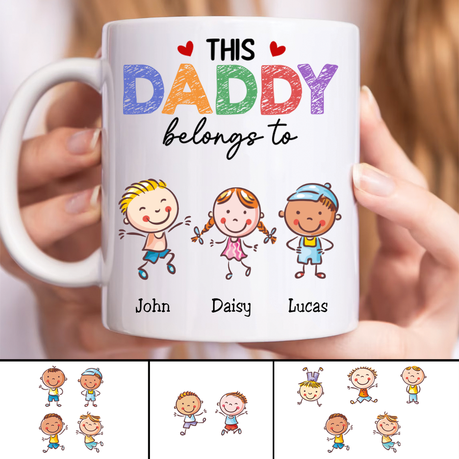 This Daddy Belongs To - Personalized Mug,Gifts For Family/son/dad-Birthday Gift