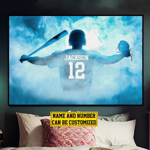 Personalized Victory Baseball Player Poster - Gift For Baseball Lovers