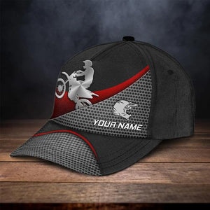 Personalized Motocross Racer/Dirtbike MetalMulticolor Classic Cap